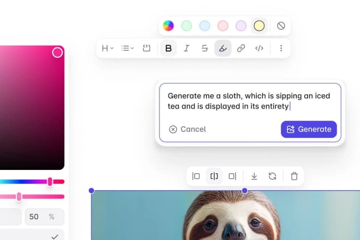 Rich text editor