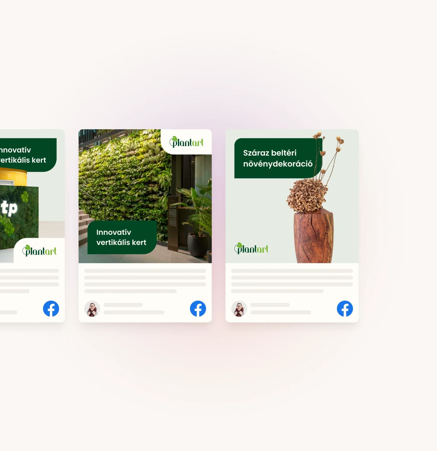 Plantart Facebook ad creatives