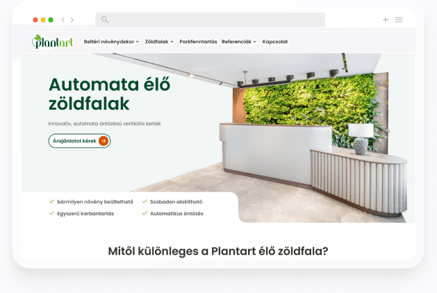 The redesigned Plantart website and webshop