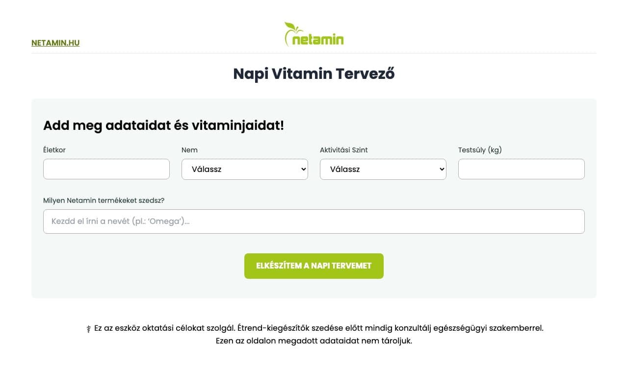 A Netamin napi vitamin tervezője
